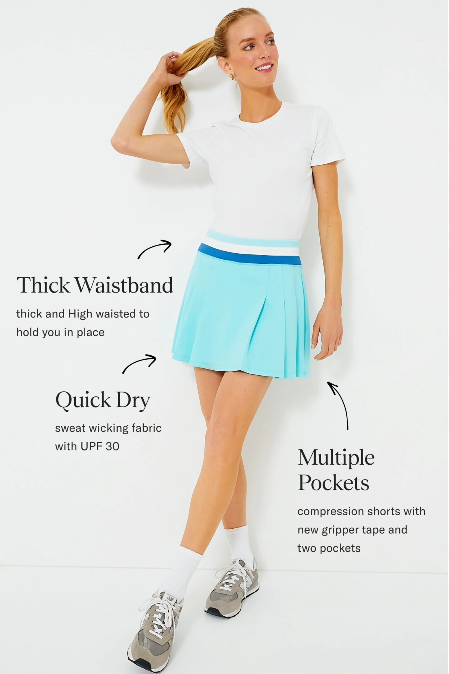 Lisbon Blue 15 Inch Performance Jersey Lydia Skirt 8 Lisbon Blue 15 Inch Performance Jersey Lydia Skirt - Image 8